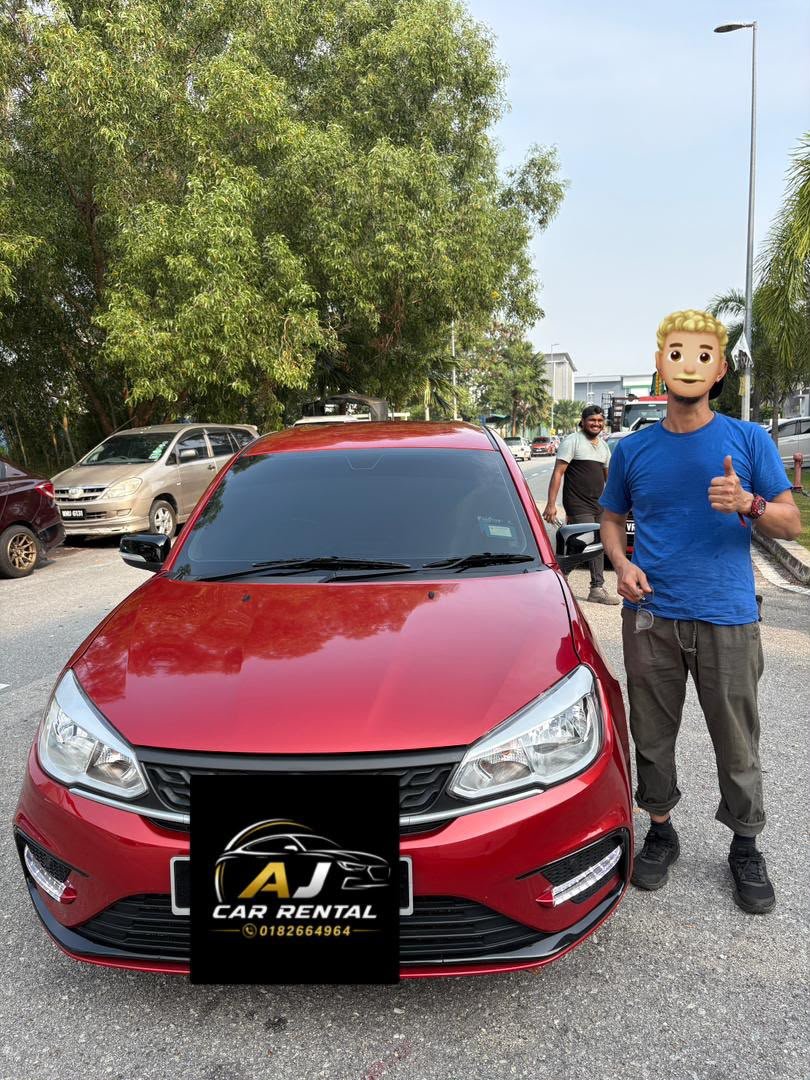 Foto serahan kenderaan kepada pelanggan AJ CAR RENTAL