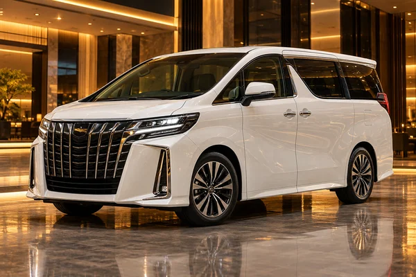 Ilustrasi kategori MPV di showroom